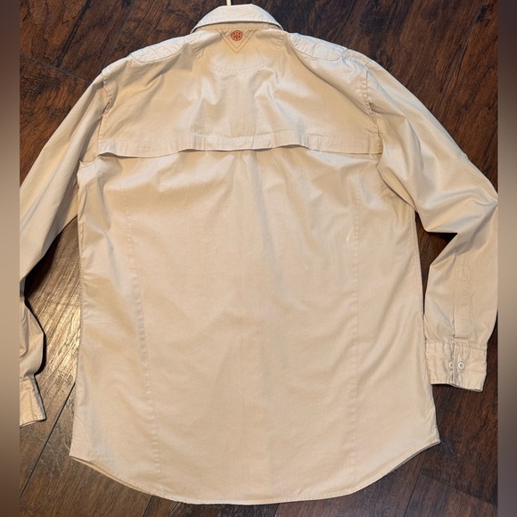 Beretta Shirt Mens XL Button Up Khaki Vented Outdoor Hunting Shooting L/S - Picture 14 of 16